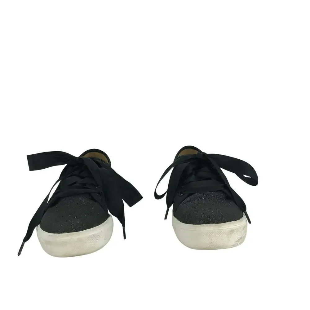 Dirty Laundry Women's Platform Sneakers Ribbon Lace Up Gray Black Size 7